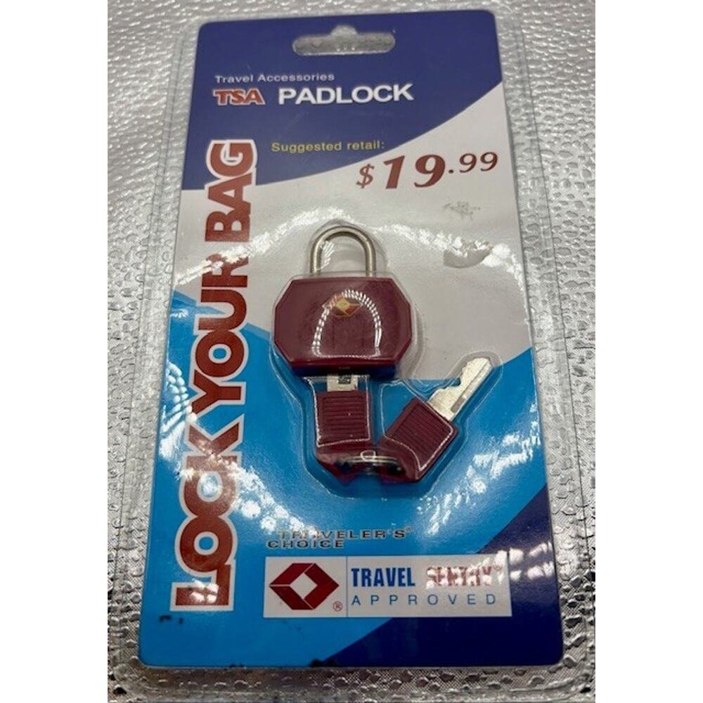 Travel Padlock For Luggage Key Lock New In Package TSA Approved